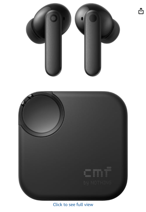 CMF by Nothing Buds 2 48dB Hybrid ANC True Wireless Earbuds, Strong and Comfort Noise Cancelling, Ultra Bass and Dirac Sound, in-Ear Detection, 55H Playtime, 6ENC Mics, Bluetooth 5.4 Dark Grey